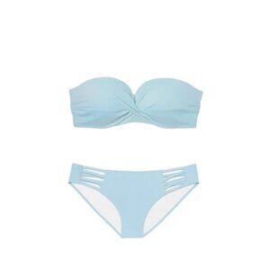 Victoria's Secret PINK Strappy Bandeau Bikini (Porty Blue)